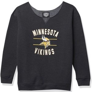 OTS NFL Minnesota Vikings Dark Gray Sweatshirt, Medium